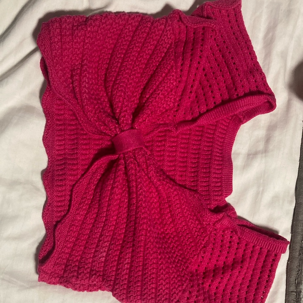 Bright Pink Knit Sweater